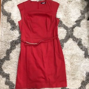 French Connection | red sheath dress with belt 10